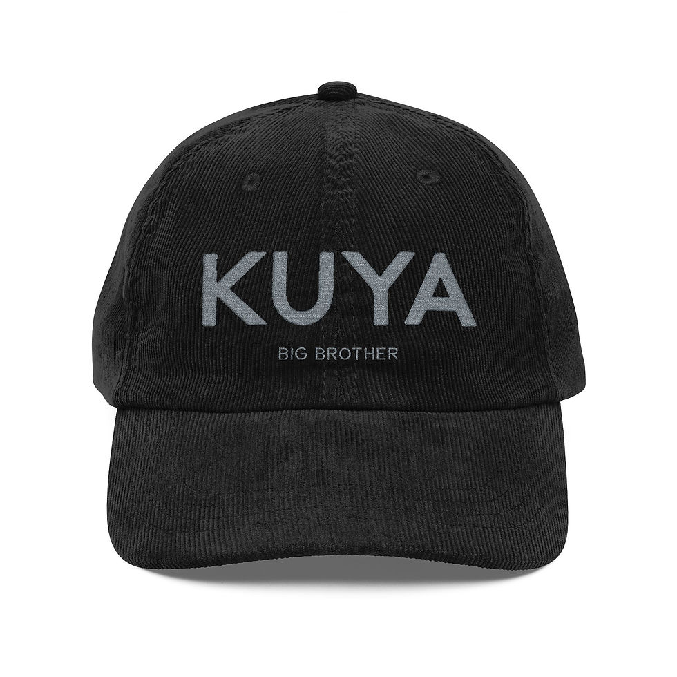 Thumbnail: KUYA aka Big Brother Embroidered Vintage Corduroy Cap 