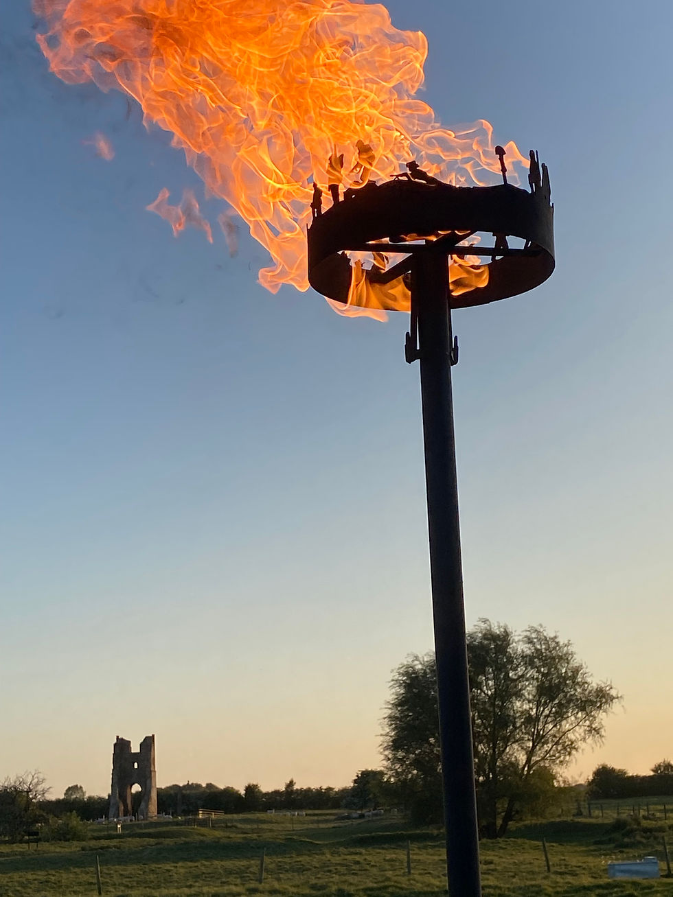 Lighting of the beacon VE day