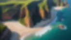 High angle view of Seitan Limania Beach surrounded by cliffs