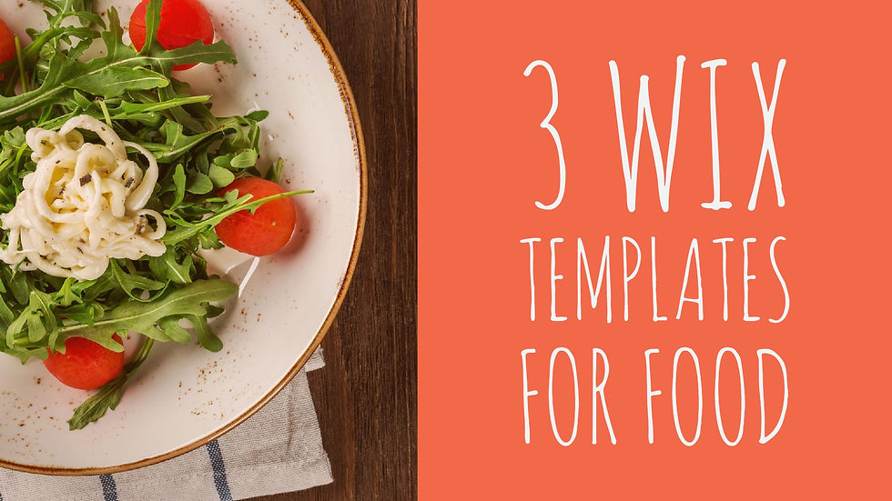 3 Wix templates for food professionals