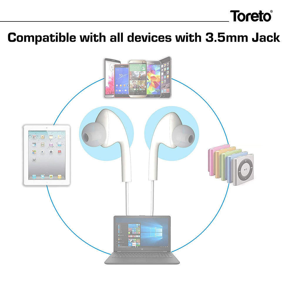 Thumbnail: Toreto Melody 274, in-Ear Headphones with Mic (White, TOR-274)