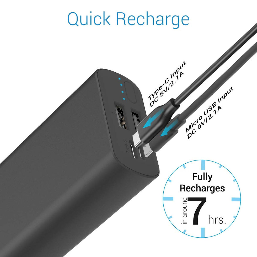 Thumbnail: Portronics Power PERK 10K 10,000 mAh Power Bank with LED Indicator, 2.1A