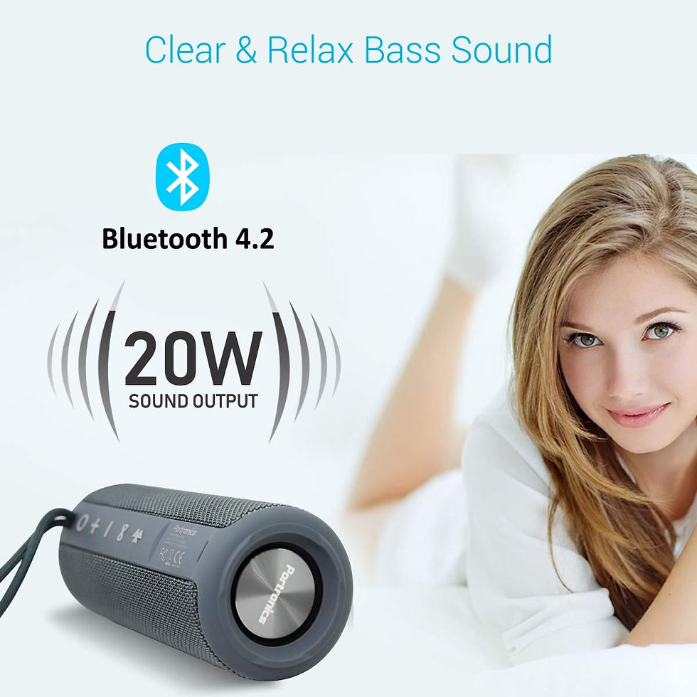 Thumbnail: Portronics Breeze Plus 20W Bluetooth Portable Stereo Speaker with TWS, Aux in