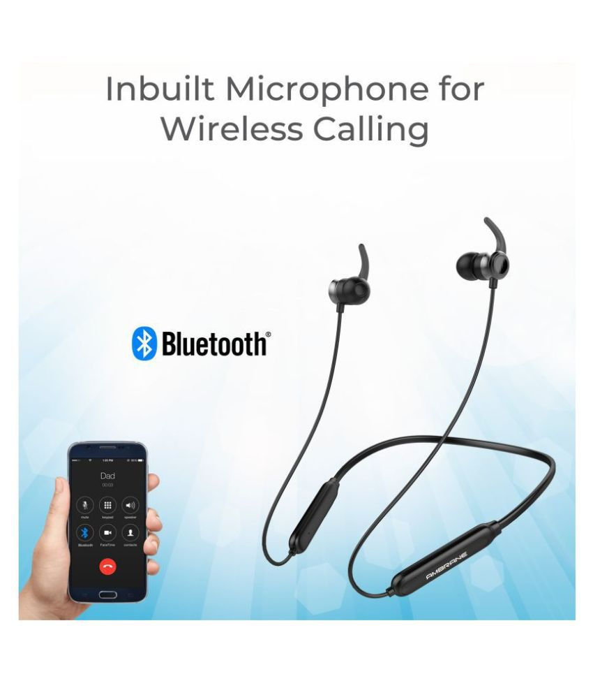 Thumbnail: Ambrane Bluetooth Wireless Earphones with High Bass Stereo Sound (BLACK)