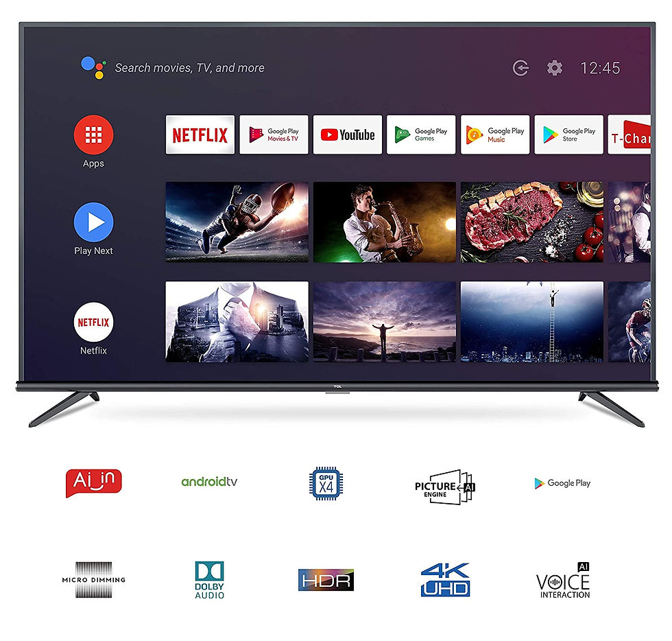 Thumbnail: TCL 125.7 cm (50 inches) 4K Ultra HD Smart Certified Android LED TV 50P8E (Black