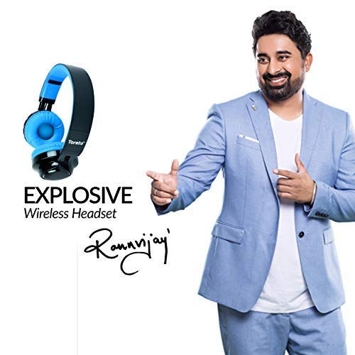 Thumbnail: Toreto Xplosive-201, On Ear Bluetooth Headphones with Mic (Black and Blue)