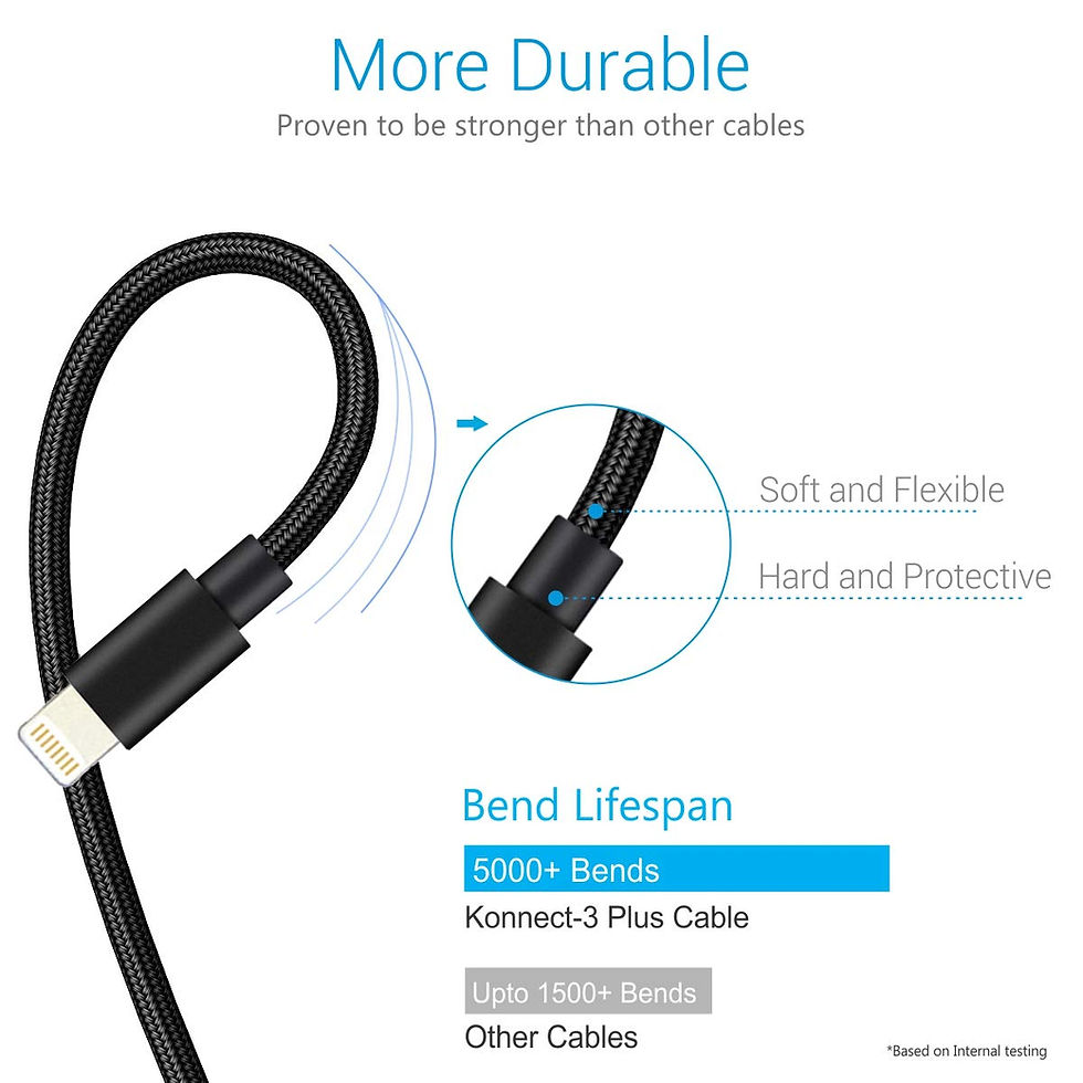 Thumbnail: Portronics Konnect-3 Plus 3-in-1 Charging Cable (Black)