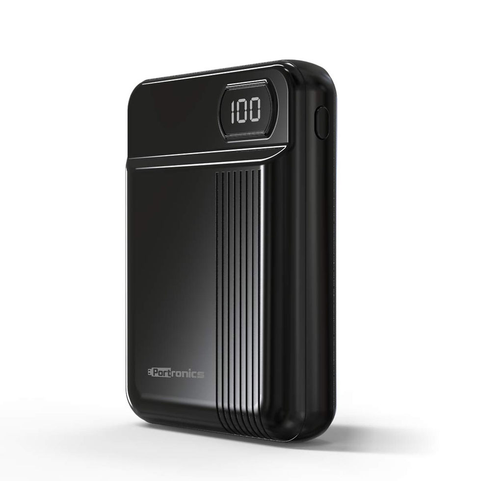 Thumbnail: Portronics POR-235 Indo 10D 10,000 mAh Power Bank with Display (Black)