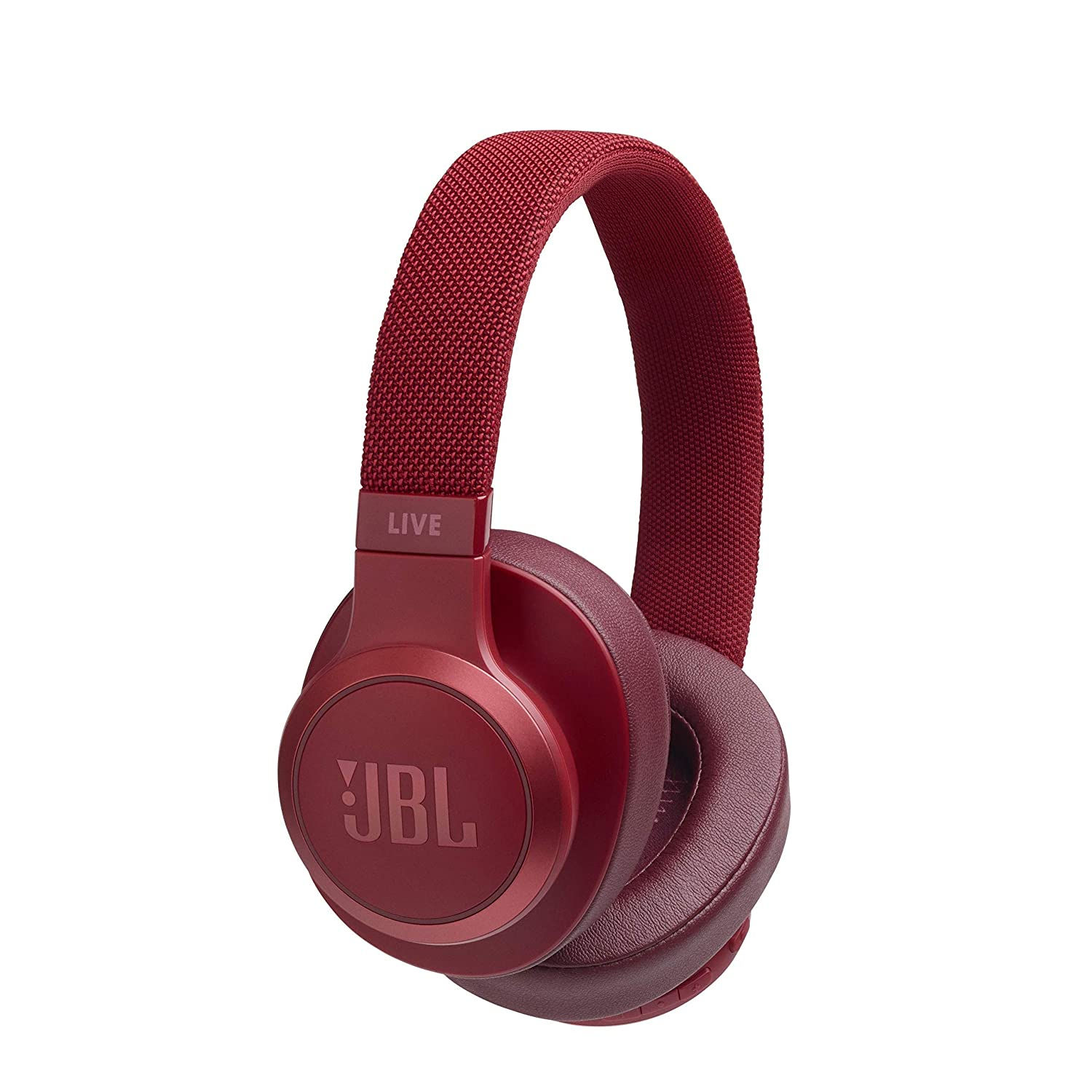 JBL Live 500BT Wireless Over-Ear Voice Enabled Headphones with Alexa (Red)