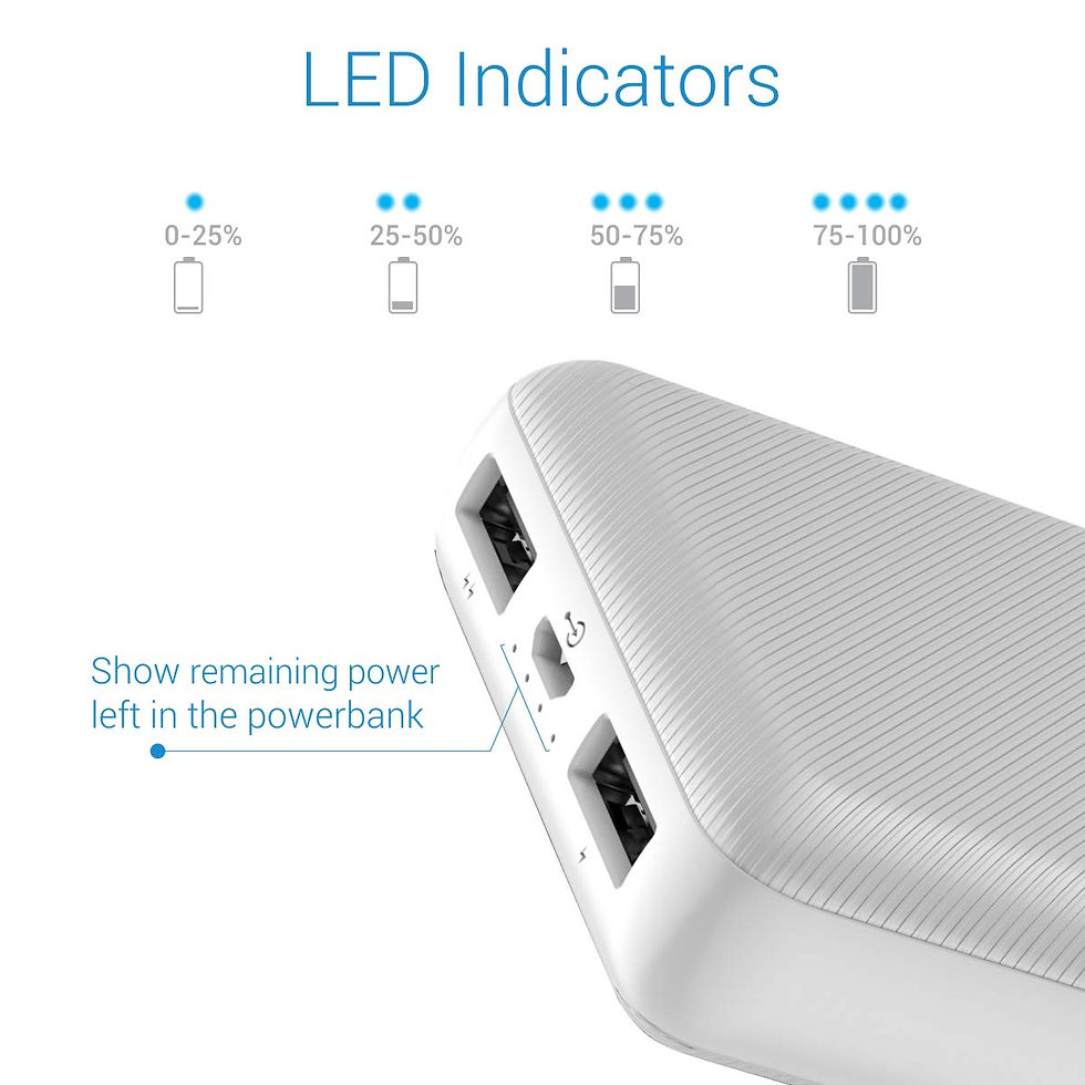 Thumbnail: Portronics POR-025 Mino 10, 10000mAh Power Bank (White)