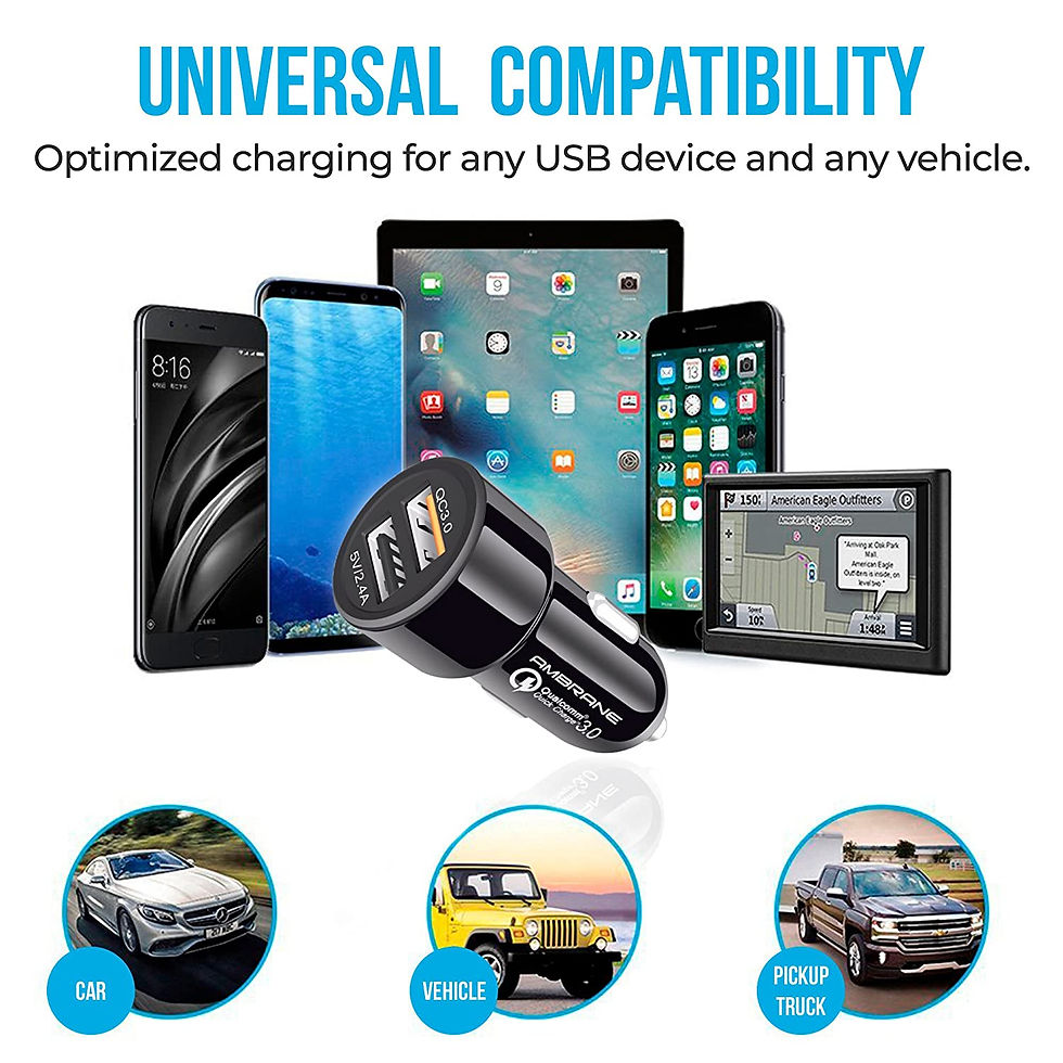 Thumbnail: Ambrane ACC-11QC-M Dual Port Car Charger (Qualcomm Certified) with Quick Charge