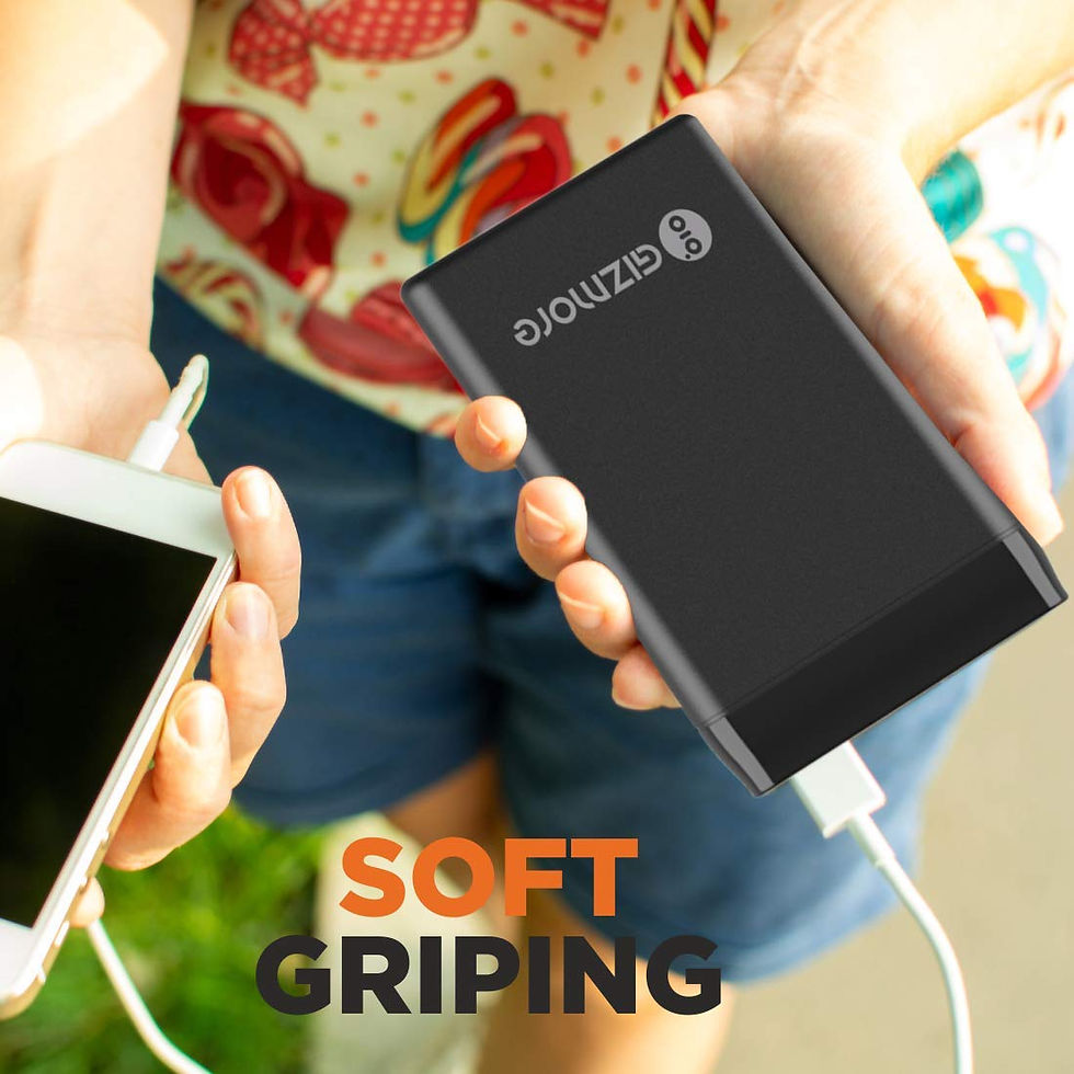 Thumbnail: GIZMORE 5000mAH Lithium Polymer Mini Power Bank with Life Cycle: >500 Times
