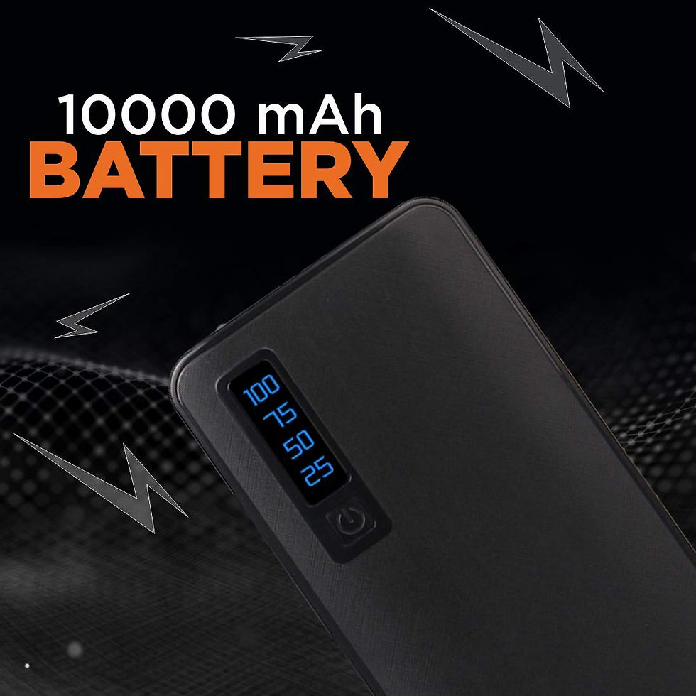 Thumbnail: GIZMORE 10000mah Power Bank for All Smartphones with 2.1 A Fast Charging & LED
