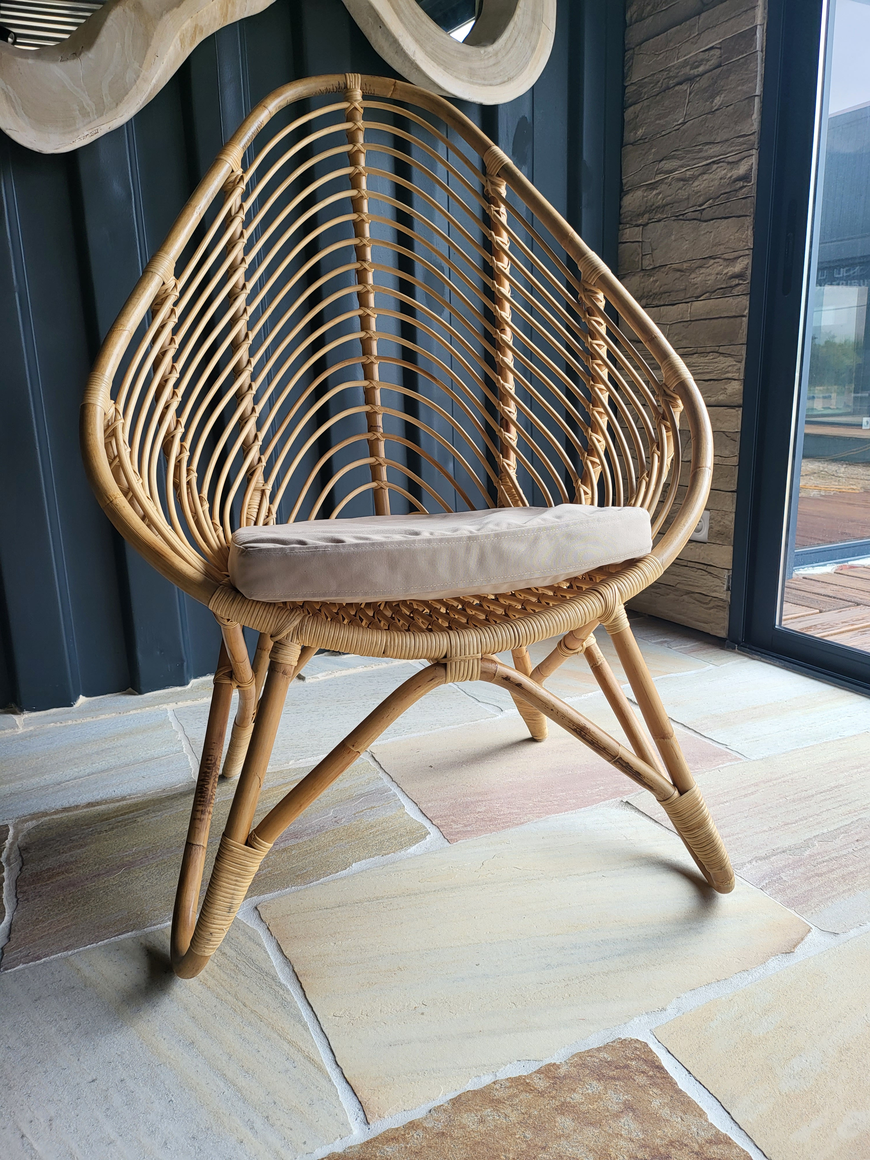 Fauteuil Pyramide Rotin