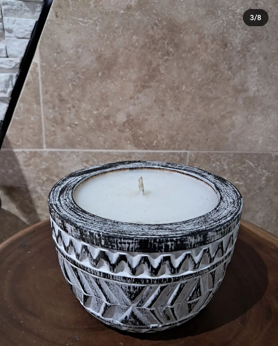 Bougies en bois noir