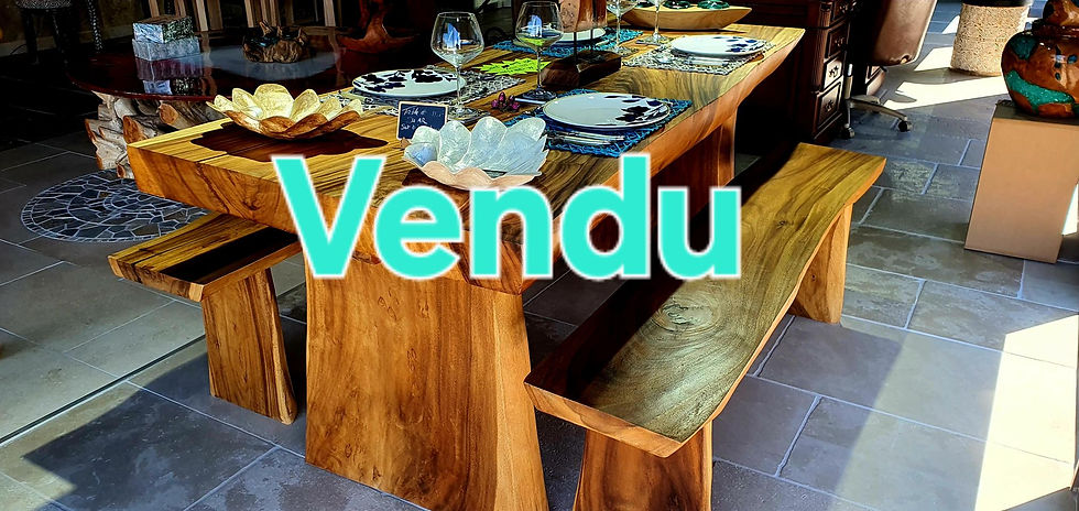 Set de une Table + 2 bancs en Suar