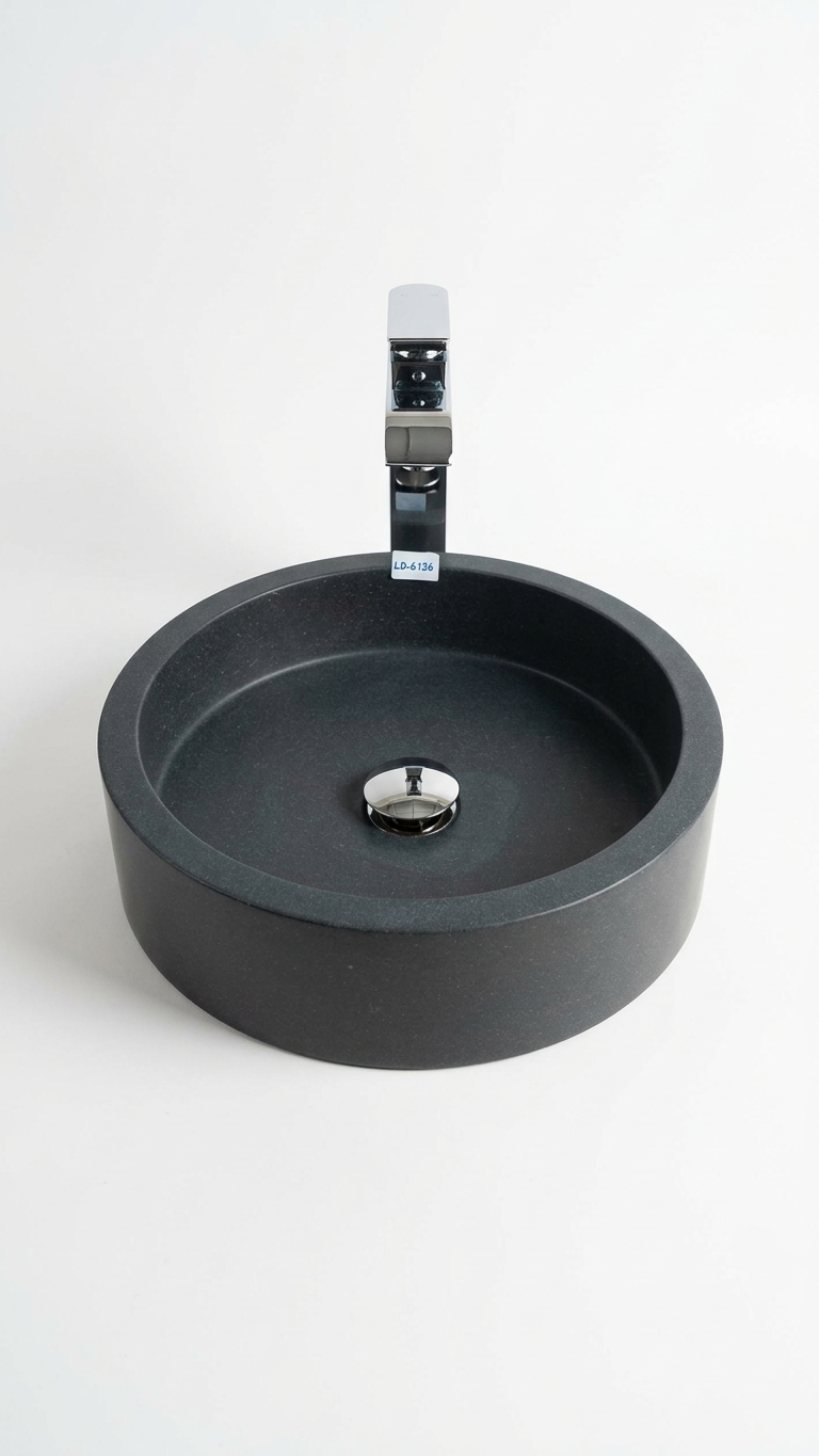 Miniature : Vasque ronde en Black Shanxi
