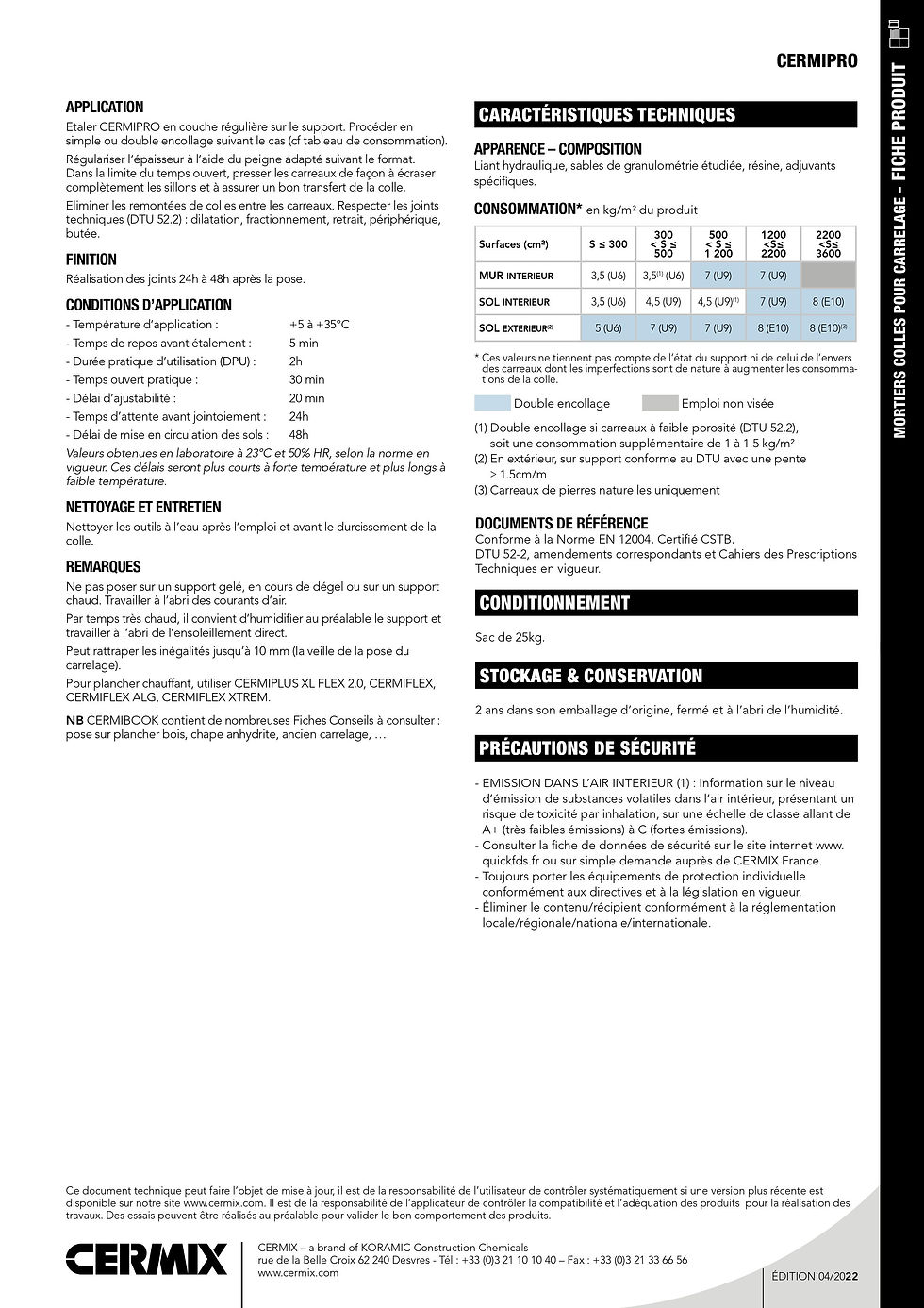 Miniature : Colle CermiPro