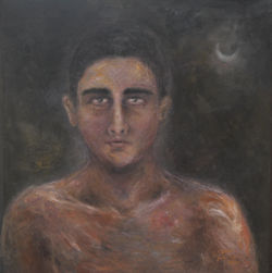 Autorretrato. 60x60cm. Óleo sobre tela.