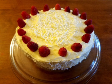 Recipe: White Chocolate-Raspberry Cake with Coconut