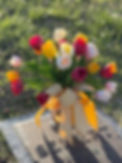 Colorful cemetery flowers for a cemetery in Northwest Arkansas.