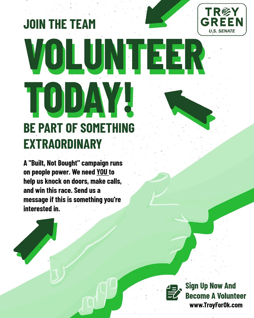 Join Troy's Campaign: Volunteer and Make a Difference