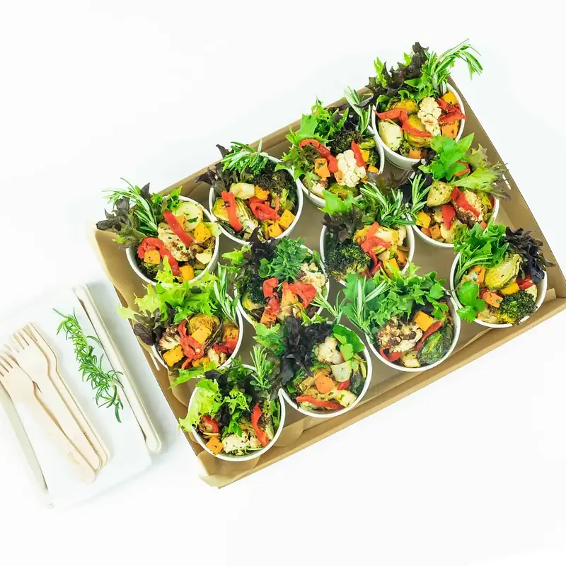 Seasonal roasted vegetable - Mini Bowls by Salt Wind Catering
