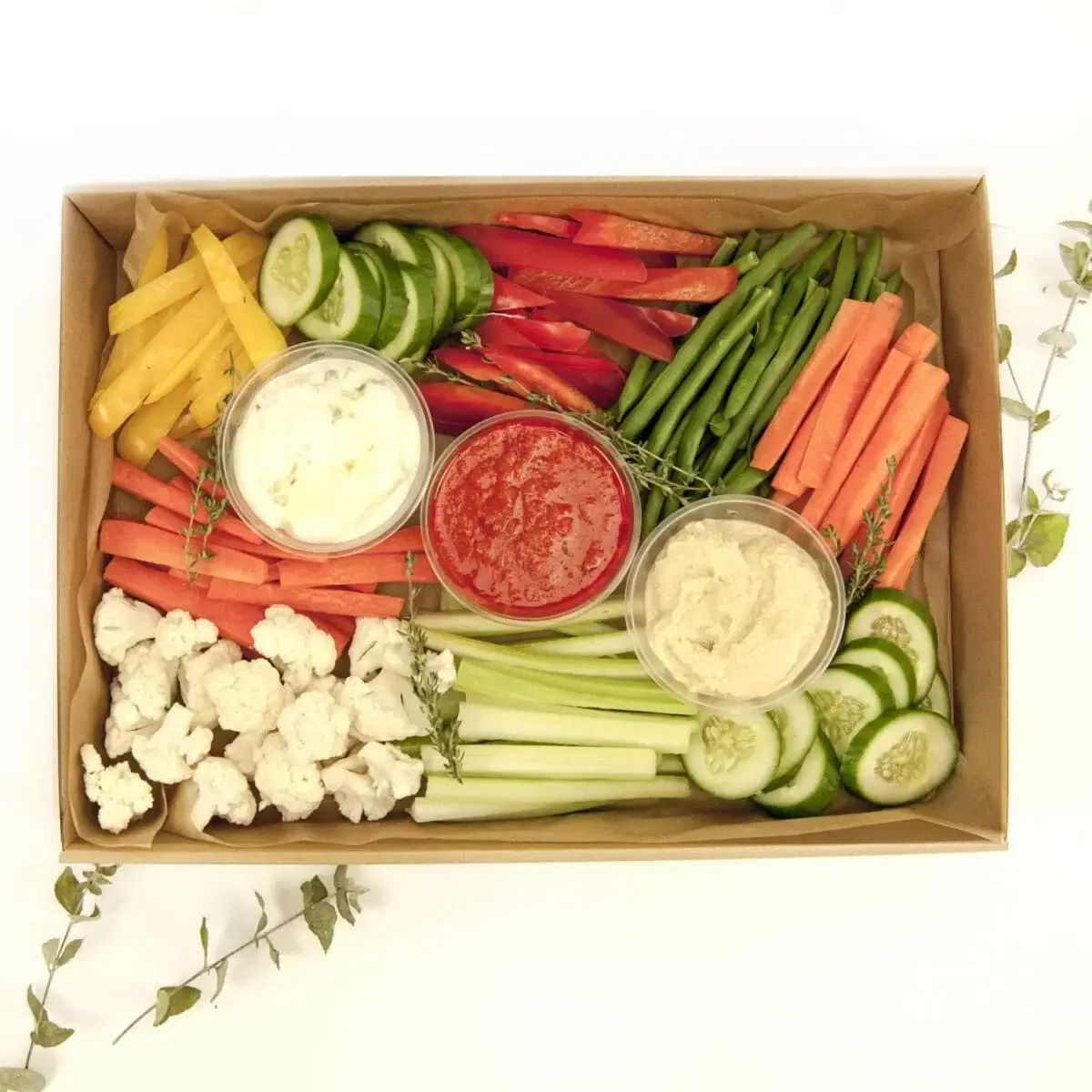 Garden Crudité & Dips Platter | Catering Delivery Cornwall