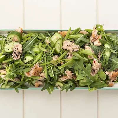 The Teriyaki Salmon Salad Platter — Salt Wind Catering