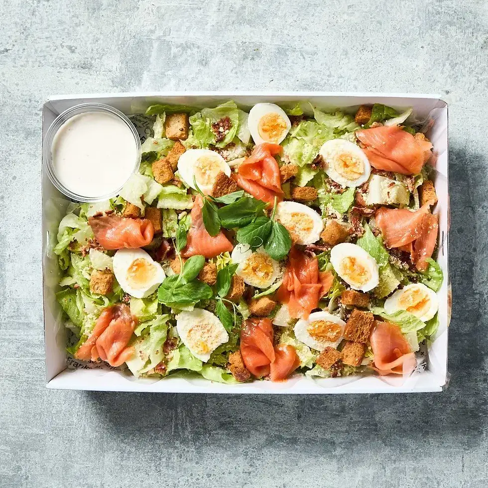 Salad - Classic Caesar + Smoked Salmon Platter Box | Fresh Salad Grazing