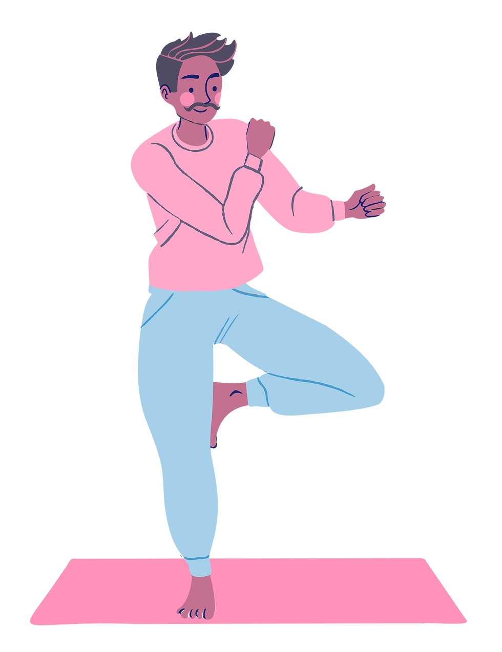 Person doing home exercises