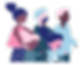 Illustration of friends and family