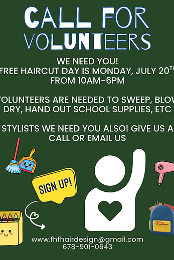 We Need You Free Haircut day is Monday, July 20th from 10am-6pm.png