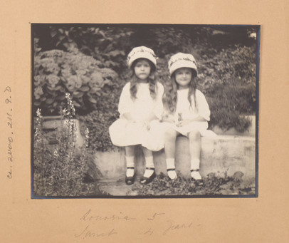 Honoria and Janet Livingston in Walled Garden