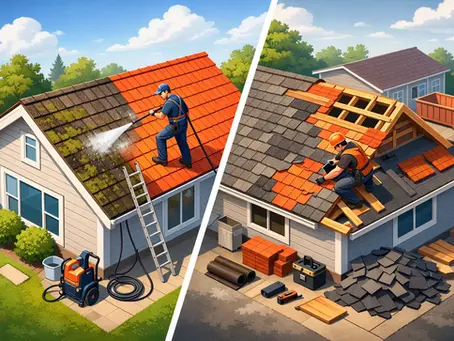 Roof Cleaning vs Roof Replacement