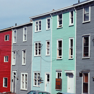 colorful row houses