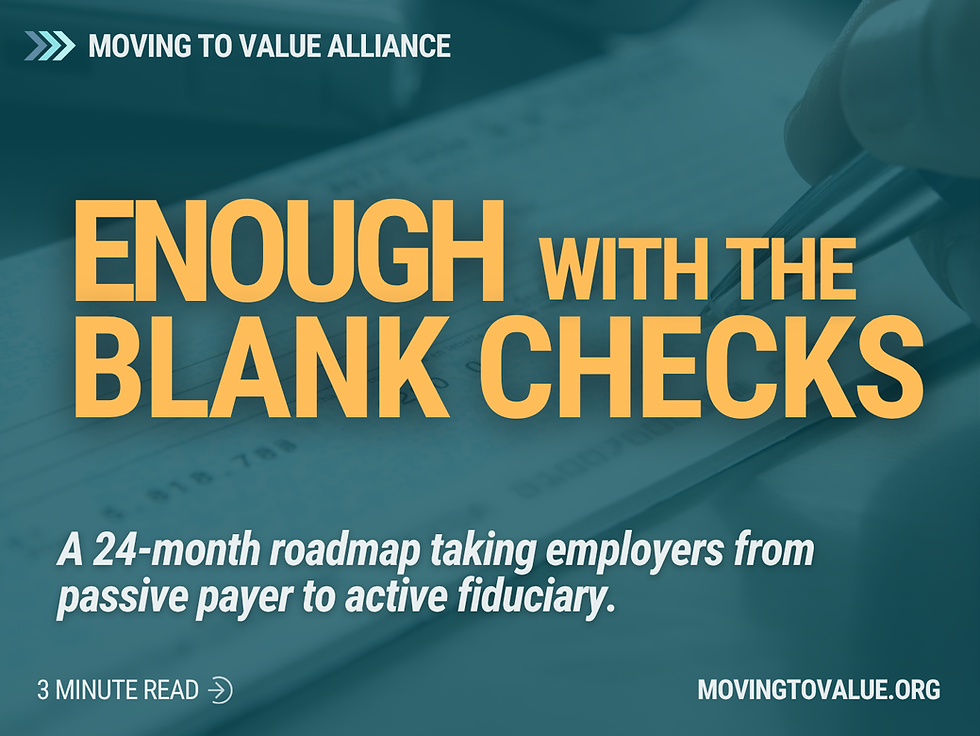 Enough with the Blank Checks