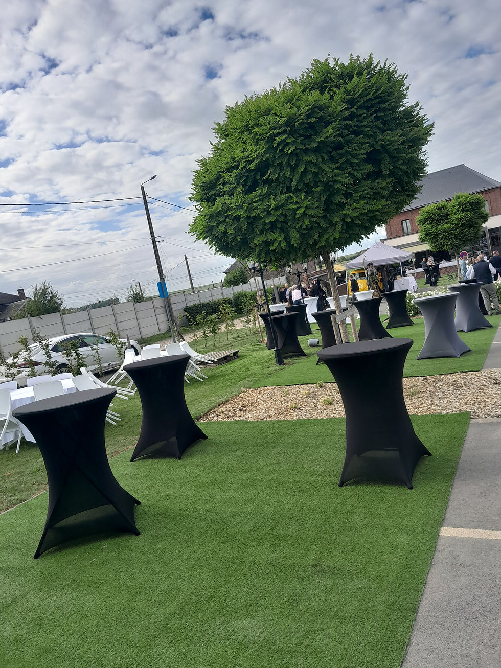 Location de matériel événementiel pour le restaurant "Les Roses Blanches" à Inchy.