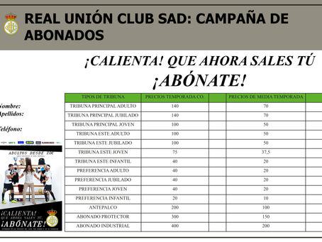 ¡Calienta que ahora sales tú!¡Abónate!