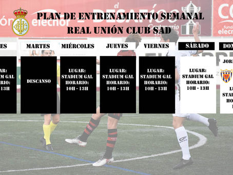 Plan de entrenamiento del primer equipo
