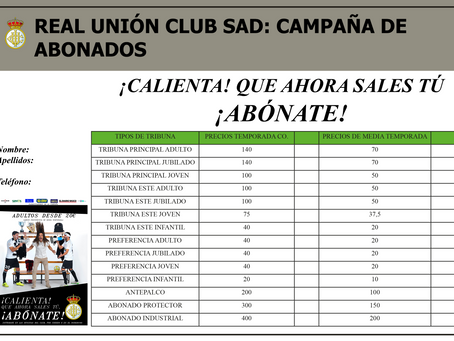 ¡Ya tenemos todos los precios para los socios de este nuevo año!