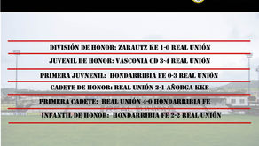 Resultados del fútbol base
