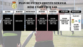 Plan de entrenamiento del primer equipo