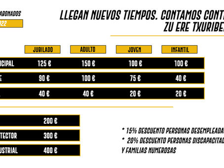 "Llegan nuevos tiempos. Contamos contigo. Zu ere txuribeltz!"