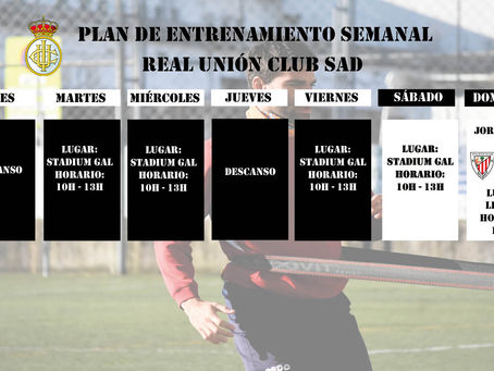 Plan de entrenamiento del primer equipo