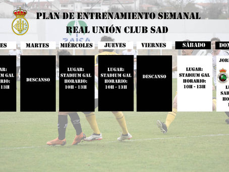 Plan de entrenamiento del primer equipo