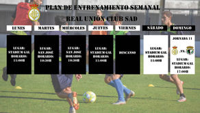 Plan de entrenamiento del primer equipo