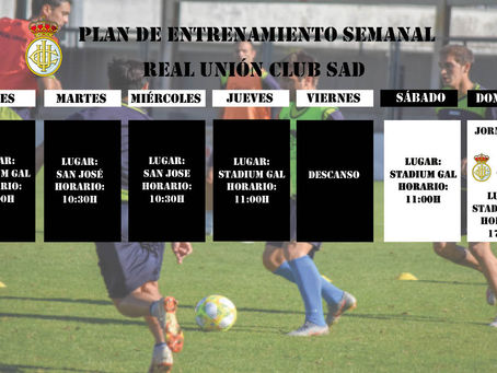 Plan de entrenamiento del primer equipo