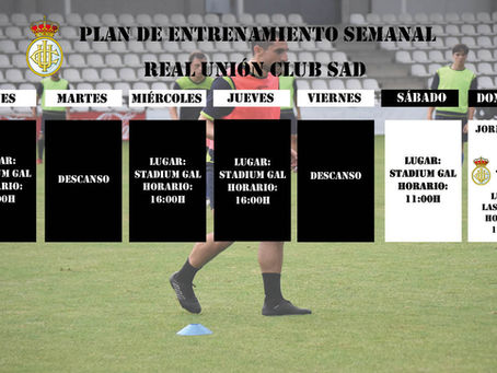 Plan de entrenamiento semanal del primer equipo