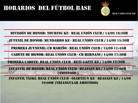 ¡Arranca la competición en el fútbol base!
